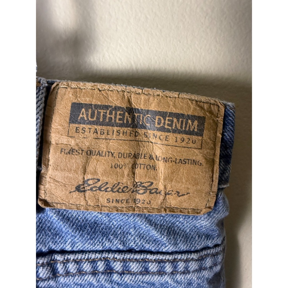 Vintage Eddie Bauer Medium Wash Jeans Mens 36x32 Denim Blue Straight Relaxed - Picture 4 of 6
